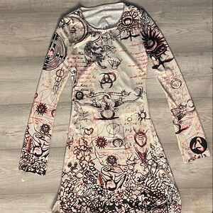 Graphic Long Sleeve dress